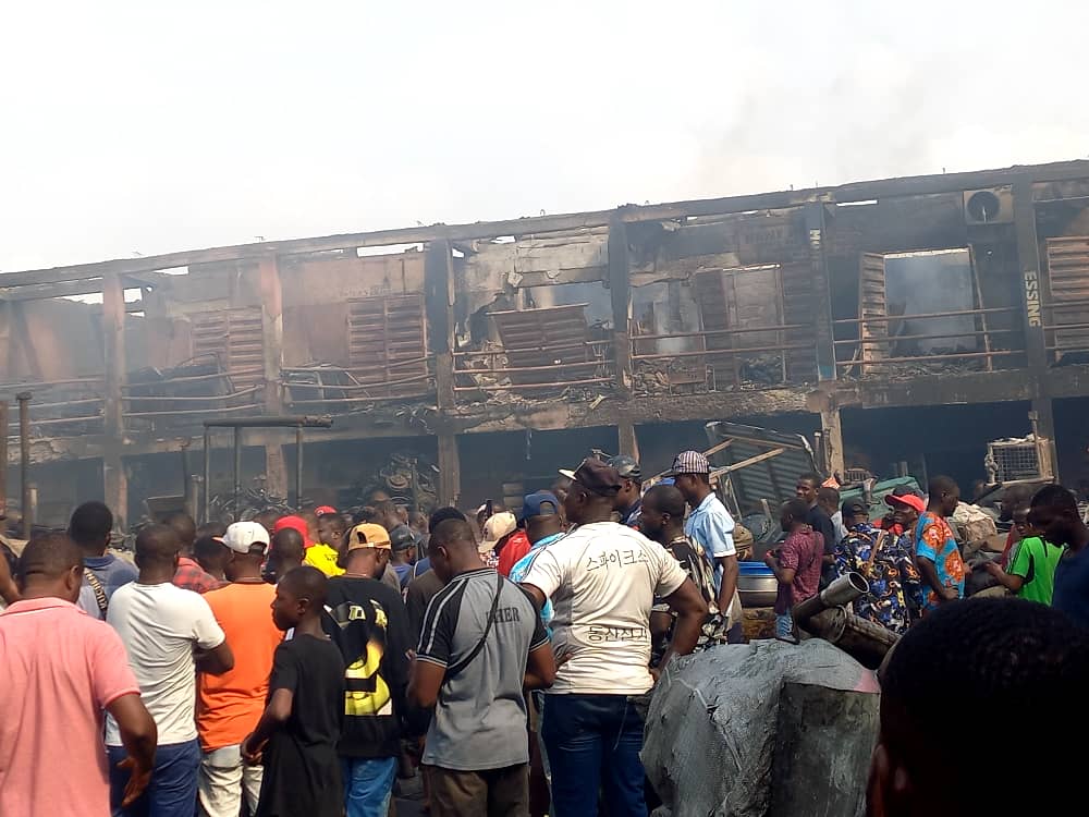 Fire Guts Anambra Building 1 One of the rooms in the building was said to have been completely burnt with property lost to the inferno. One of the rooms in the building was said to have been completely burnt with property lost to the inferno. Ladipo fire 1
