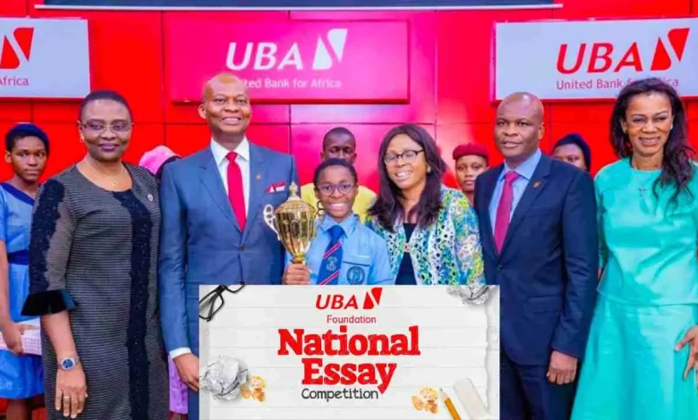 2023 UBA National Essay Competition For Nigerian Students Competition 1 UBA National Essay Competition aims to promote the reading culture and encourage healthy and intellectual competition amongst secondary school students in Nigeria and across Africa. UBA National Essay Competition aims to promote the reading culture and encourage healthy and intellectual competition amongst secondary school students in Nigeria and across Africa. uba national essay competition