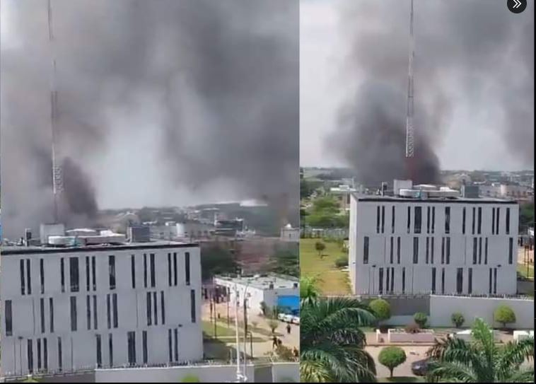 Fire Destroys Canadian High Commission in Abuja (Watch) 1 Thick smoke billowed from the High Commission's generator house as a result of the explosion. Thick smoke billowed from the High Commission's generator house as a result of the explosion. Canadian