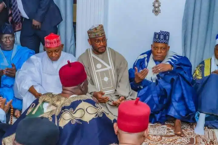 VP Shettima, Governors Attend Abacha Son’s Wedding 1 Nigerian Vice President, Kashim Shettima, and other important dignitaries which includes governors attended the wedding ceremony of Mustapha Sani Abacha, the son of former Head of State General Sani Abacha, and Safa Tijjani Saleh Geidam on Saturday. Nigerian Vice President, Kashim Shettima, and other important dignitaries which includes governors attended the wedding ceremony of Mustapha Sani Abacha, the son of former Head of State General Sani Abacha, and Safa Tijjani Saleh Geidam on Saturday. FB IMG 1703354076883.jpg