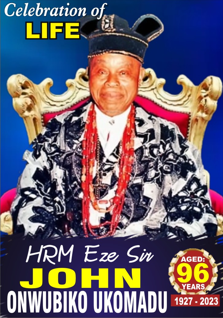 His Royal Majesty EZE (SIR) JOHN ONWUBIKO UKOMADU (KSC), 0zo 1 0f Akpaa Mba Ato Autonomous Community 6 In 1947, he entered Aggrey Memorial College Arochukwu then in Aba there was no Secondary School as at that time. In 1951, He sat for the Senior Cambridge School Certificate Examination and came out in flying colours. In 1947, he entered Aggrey Memorial College Arochukwu then in Aba there was no Secondary School as at that time. In 1951, He sat for the Senior Cambridge School Certificate Examination and came out in flying colours. HRM Eze sir John Onwubiko Ukomadu on his throne