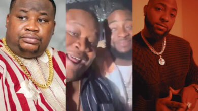 Davido reacts as Cubana Chief Priest throws subtle shade at Teebillz for dragging him