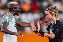 Super Eagles Of Nigeria Lose Automatic 2026 FIFA World Cup Ticket To South Africa Despite Osimhen’s Hat-Trick 4 In a bittersweet evening at the Godswill Akpabio International Stadium, Uyo, the Super Eagles of Nigeria produced a dominant 4-0 victory over Benin Republic but it wasn’t enough to secure the automatic ticket to the 2026 FIFA World Cup as South Africa clinched the top spot in the Group In a bittersweet evening at the Godswill Akpabio International Stadium, Uyo, the Super Eagles of Nigeria produced a dominant 4-0 victory over Benin Republic but it wasn’t enough to secure the automatic ticket to the 2026 FIFA World Cup as South Africa clinched the top spot in the Group Osimhen contesting offline position with the referee