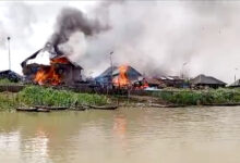 Village burning 1703