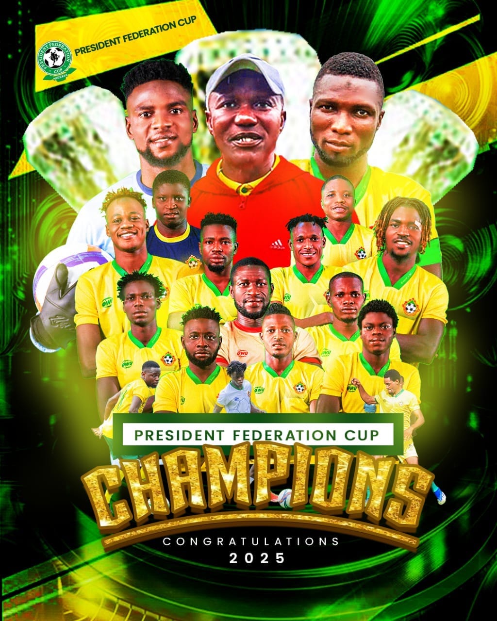 SWAN Kwara Hails Kwara United’s Federation Cup Victory 2 The Sports Writers Association of Nigeria (SWAN), Kwara State Chapter, has congratulated Kwara United Football Club on their historic triumph over Abakaliki FC in the 2025 President Federation Cup Final, a victory that also secured the club a place in the prestigious CAF Confederation Cup.In a statement jointly signed by the Chairman, Ayodeji Ismail, and Assistant Secretary, Sodiq Adebara, the association described the victory as a “watershed moment in Kwara’s football history,” lauding the team’s resilience, determination, and tactical discipline in ending a 49-year wait for a major national trophy. The Sports Writers Association of Nigeria (SWAN), Kwara State Chapter, has congratulated Kwara United Football Club on their historic triumph over Abakaliki FC in the 2025 President Federation Cup Final, a victory that also secured the club a place in the prestigious CAF Confederation Cup.In a statement jointly signed by the Chairman, Ayodeji Ismail, and Assistant Secretary, Sodiq Adebara, the association described the victory as a “watershed moment in Kwara’s football history,” lauding the team’s resilience, determination, and tactical discipline in ending a 49-year wait for a major national trophy. Kwara United, the Champions of the President Federation Cup Final 2025