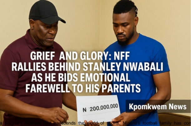 Grief and Glory: NFF Rallies Behind Stanley Nwabali as He Bids Emotional Farewell to His Parents 2 In a poignant moment that transcends the world of sports, Nigeria’s football family has come together in a heartfelt show of solidarity for Super Eagles goalkeeper, Stanley Bobo Nwabali, who recently laid both of his beloved parents to rest. In a poignant moment that transcends the world of sports, Nigeria’s football family has come together in a heartfelt show of solidarity for Super Eagles goalkeeper, Stanley Bobo Nwabali, who recently laid both of his beloved parents to rest. IMG 20250608 221828