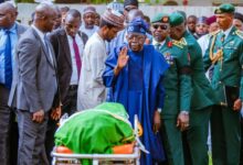 Former Nigerian President Muhammadu Buhari Laid to Rest in Daura Amid Tears, Tributes & Military Honours 12 Nigeria stood still on July 15, 2025, as the remains of former President Muhammadu Buhari was laid to rest in his hometown in Daura, Katsina State. An emotional farewell that drew leaders from across the nation and beyond. Nigeria stood still on July 15, 2025, as the remains of former President Muhammadu Buhari was laid to rest in his hometown in Daura, Katsina State. An emotional farewell that drew leaders from across the nation and beyond. Former Nigerian President Muhammadu Buhari Laid to Rest in Daura Amid Tears, Tributes & Military Honours