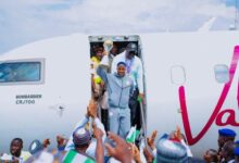 Super Falcons Return Home With WAFCON Trophy