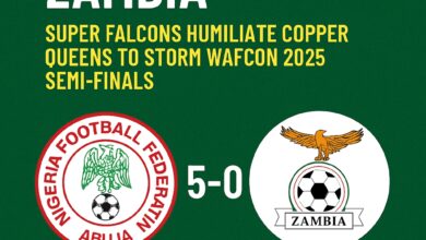 Nigeria 5-0 Zambia: Super Falcons Humiliate Copper Queens 3 Nigeria 5-0 Zambia: Super Falcons Humiliate Copper Queens To Storm WAFCON 2025 Semi-Finals Nigeria 5-0 Zambia: Super Falcons Humiliate Copper Queens To Storm WAFCON 2025 Semi-Finals Nigeria 5-0 Zambia: Super Falcons Humiliate Copper Queens