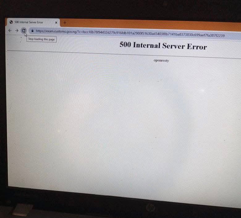Customs Recruitment Portal Crashes During Pre-Exam Test, Applicants Frustrated 1 Customs Recruitment Portal Crashes During Pre-Exam Test, Applicants Frustrated Customs Recruitment Portal Crashes During Pre-Exam Test, Applicants Frustrated Custom