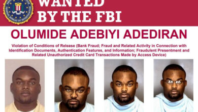 Olamide Adediran Declared Wanted by FBI Since 2001 – $10,000 Reward for Information 6 The United States Federal Bureau of Investigation (FBI) has once again renewed its long-standing manhunt for Olamide Adediran, a Nigerian national who has been on its wanted list since 2001. The agency, in a fresh appeal to the public, has offered a $10,000 reward to anyone with credible information that could lead to his arrest and prosecution. The United States Federal Bureau of Investigation (FBI) has once again renewed its long-standing manhunt for Olamide Adediran, a Nigerian national who has been on its wanted list since 2001. The agency, in a fresh appeal to the public, has offered a $10,000 reward to anyone with credible information that could lead to his arrest and prosecution. Screenshot 2025 09 25 103211