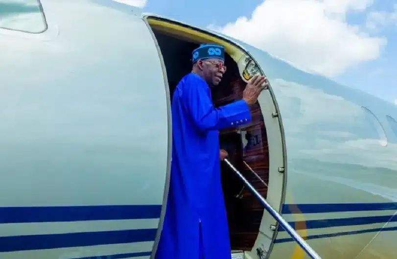 Tinubu Travels to Europe for 10-Day Annual Leave, Sparks Debate on Power Handover 1 President Bola Ahmed Tinubu has departed Nigeria for a 10-day working vacation in Europe, with scheduled stops in France and the United Kingdom. According to a statement from his Special Adviser on Information and Strategy, Bayo Onanuga, the trip forms part of the President’s annual leave for the year 2025. President Bola Ahmed Tinubu has departed Nigeria for a 10-day working vacation in Europe, with scheduled stops in France and the United Kingdom. According to a statement from his Special Adviser on Information and Strategy, Bayo Onanuga, the trip forms part of the President’s annual leave for the year 2025. Tinubu departs Nigeria