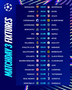 UEFA Champions League – 21 October 2025 Matchday 3 2 As the 2025-26 UEFA Champions League group phase reaches its third round, Tuesday, 21 October promises a compelling slate of matches that could begin to separate the contenders from the pretenders. With just two matches played, many teams are already under pressure to hit form, secure points, or salvage European ambitions. Below is our editorial look at kpomkwem news ahead the key storylines, matchups to watch, and predictions to follow. As the 2025-26 UEFA Champions League group phase reaches its third round, Tuesday, 21 October promises a compelling slate of matches that could begin to separate the contenders from the pretenders. With just two matches played, many teams are already under pressure to hit form, secure points, or salvage European ambitions. Below is our editorial look at kpomkwem news ahead the key storylines, matchups to watch, and predictions to follow. IMG 20251021 WA0026
