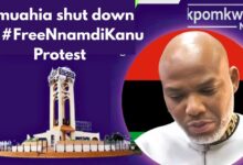 Free Nnamdi Kanu Protest : Umuahia Locked Down - Businesses Shut Down 17 Umuahia, the Abia State capital on Monday was totally shut down in honour of the ongoing peaceful protest docked #FreeNnamdiKanu. The residents decided to withdraw from their daily business activities in solidarity with the protest going on in Abuja, Nigerian capital territory led by rights activist Omoleye Sowore. Umuahia, the Abia State capital on Monday was totally shut down in honour of the ongoing peaceful protest docked #FreeNnamdiKanu. The residents decided to withdraw from their daily business activities in solidarity with the protest going on in Abuja, Nigerian capital territory led by rights activist Omoleye Sowore. Free Nnamdi Kanu Protest : Umuahia Locked Down - Businesses Shut Down
