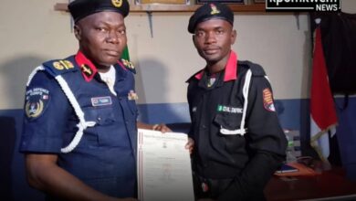 NSCDC Commends Volunteer Who Returned Over N20 Million Forgotten in Tricycle. 1 The Nigeria Security and Civil Defence Corps (NSCDC) has praised one of its volunteers in Kano, Mr. Nura Abdullahi, for returning more than N20 million forgotten by a co-passenger in a commercial tricycle, describing his action as “a rare display of honesty, integrity and professionalism.” The Nigeria Security and Civil Defence Corps (NSCDC) has praised one of its volunteers in Kano, Mr. Nura Abdullahi, for returning more than N20 million forgotten by a co-passenger in a commercial tricycle, describing his action as “a rare display of honesty, integrity and professionalism.” 20251115 182034