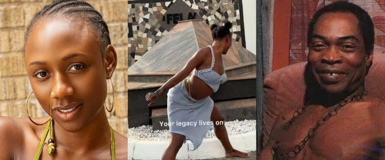 Outrage as Korra Obidi’s Dance Tribute at Fela Anikulapo-Kuti’s Grave Sparks Debate 1 The entertainment world has been thrown into a heated discussion after Korra Obidi visited the grave of Afrobeat legend Fela Anikulapo-Kuti and performed a dance including twerking as a tribute to the late musician. The video was shared on her Instagram page over the weekend, sparking both praise and outrage across social media. The entertainment world has been thrown into a heated discussion after Korra Obidi visited the grave of Afrobeat legend Fela Anikulapo-Kuti and performed a dance including twerking as a tribute to the late musician. The video was shared on her Instagram page over the weekend, sparking both praise and outrage across social media. 1765201263181