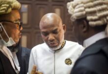 Court Says No: Nnamdi Kanu’s Bid to Leave Sokoto Prison Thrown Out 2 Court says No to Nnamdi Kanu to leave Sokoto Prison. Court says No to Nnamdi Kanu to leave Sokoto Prison. 20260127 194358